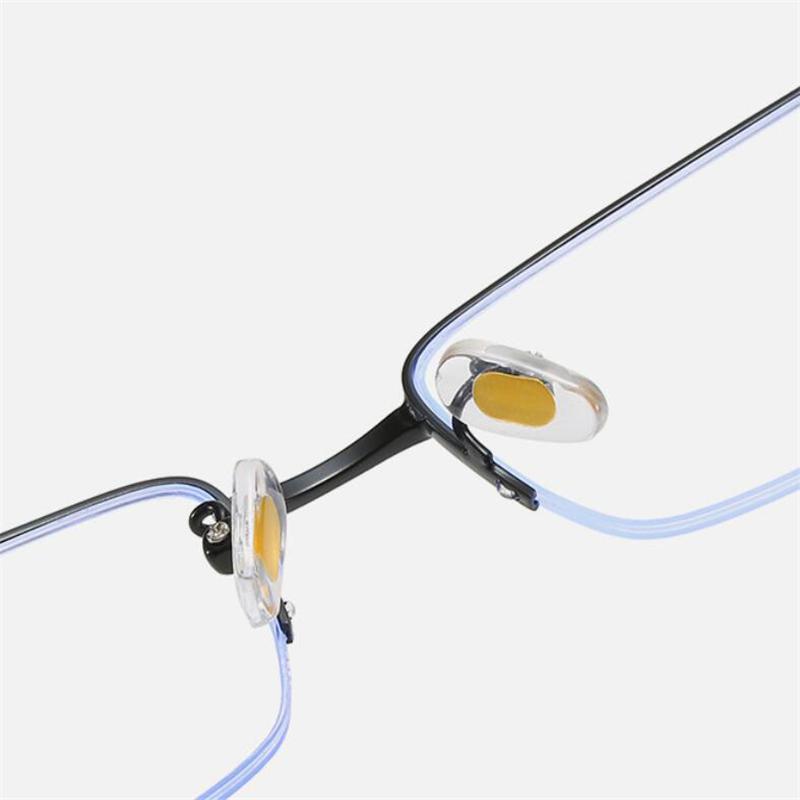Metal Half Frame Prescription Eyeglasses for Men Blue Light Blocking Nearsighted Glasses 0 to -6 0 Diopters