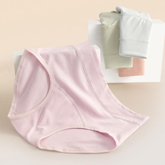Women's Cotton Underwear Mid Waist No Show Panties Breathable Soft Stretchy Full