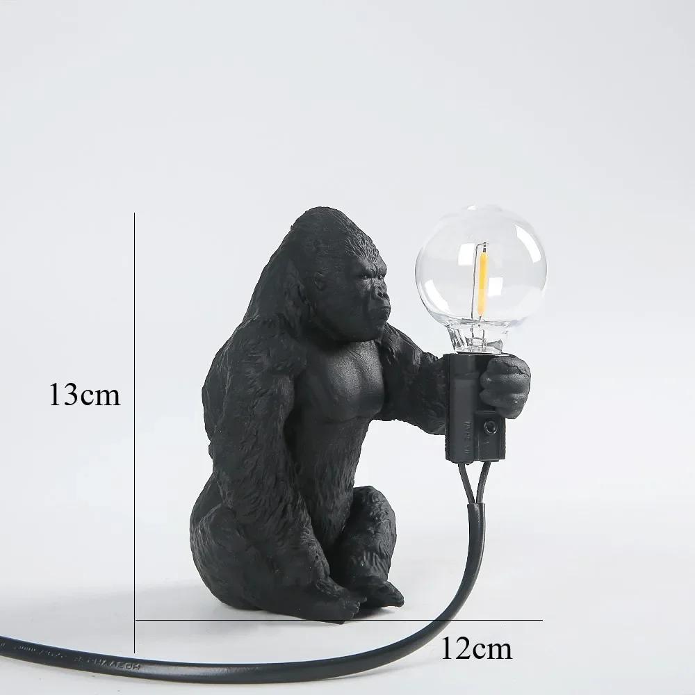 Gorilla Animal Table Lamp Indoor Resin Decoration Small Night Lamp Creative Crafts Gorilla Table Decor Lamp