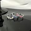 3Pcs Cute Star Wrap Finger Rings Adjustable Minimalist Dopamine Star Rings