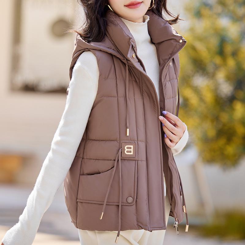 Winter Sleeveless Parka Woman Outerwears Fashion Thick Warm Women's Jackets