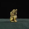 Antique Copper Chinese Mythical Beast Pixiu Miniature Figurines 1 pcs Ornaments Brass Lucky Animal Be safe Desktop Decorations