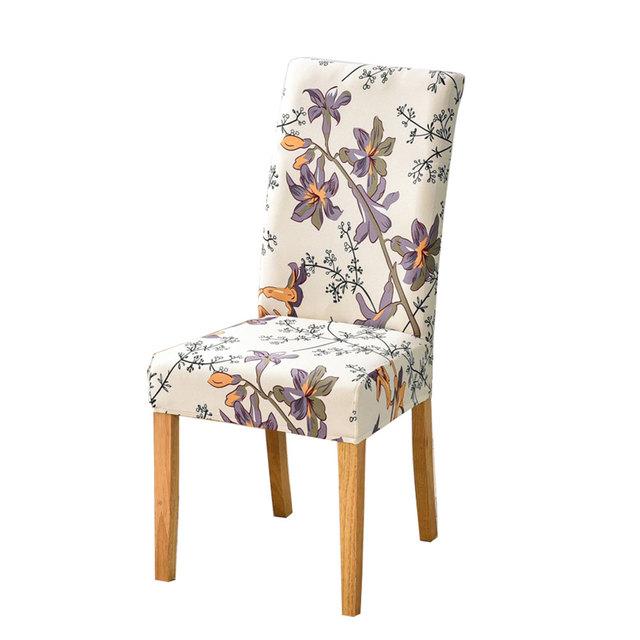 Spandex Chair Cover Stretch Home Dining Elastic Floral Print Chair Covers Multifunctional Spandex Elastic Cloth Universal Size