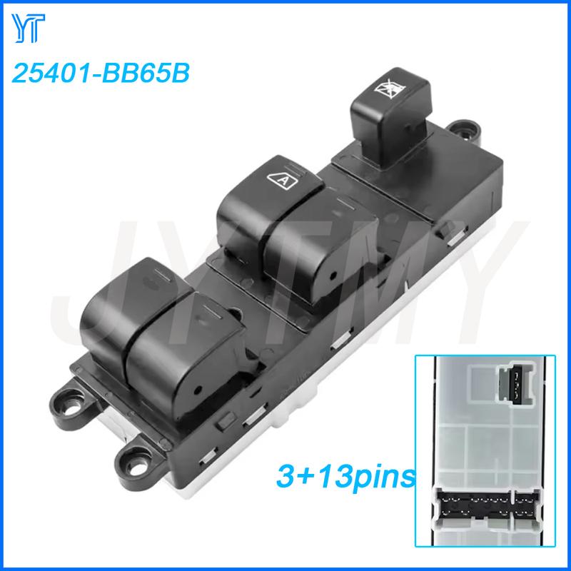 For Nissan Pathfinder Navara D40 Qashqai Front Left Power Window Control Switch Glass Lifter Parts Car Accessories 25401-BB65B