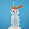 With Flexible Straws Honey Bear Straw Cup Cartoon Spill Proof Cup Leak Resistant Cup  For Babies