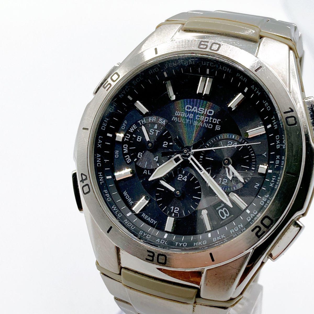 Used 362 CASIO Wave Ceptor Casio Wave Ceptor Men s Watch Radio Solar Chronograph