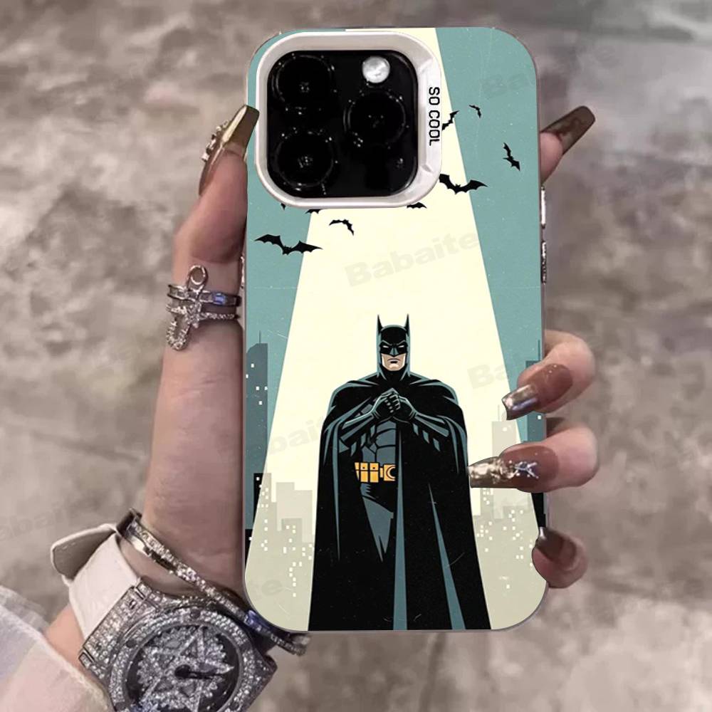 W-Batmans-r Phone Cover For IPhone 16 15 14 13 12 11 17 Pro Max Plus Color Silver Shell