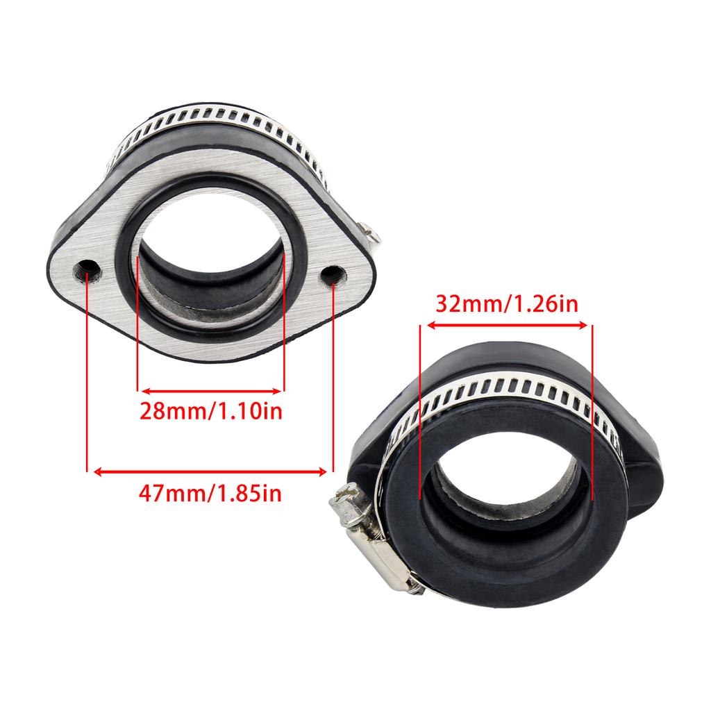 Motorcycle Carburetor Adapter Inlet Carb Intake Mainfold Boot Rubber Pipe For MIKUNI VM24 OKO KOSO KEIHIN PE28mm Pit Dirt Bike