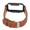 PU Leather Watch Band Waterproof Replacement Watch Wristband with Black Stainless Steel Case for   Band 7 Pro