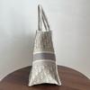 [Pre-Owned] Book Tote Medium White Canvas Monogram Shoulder Bag - Very Good #1VXK2B