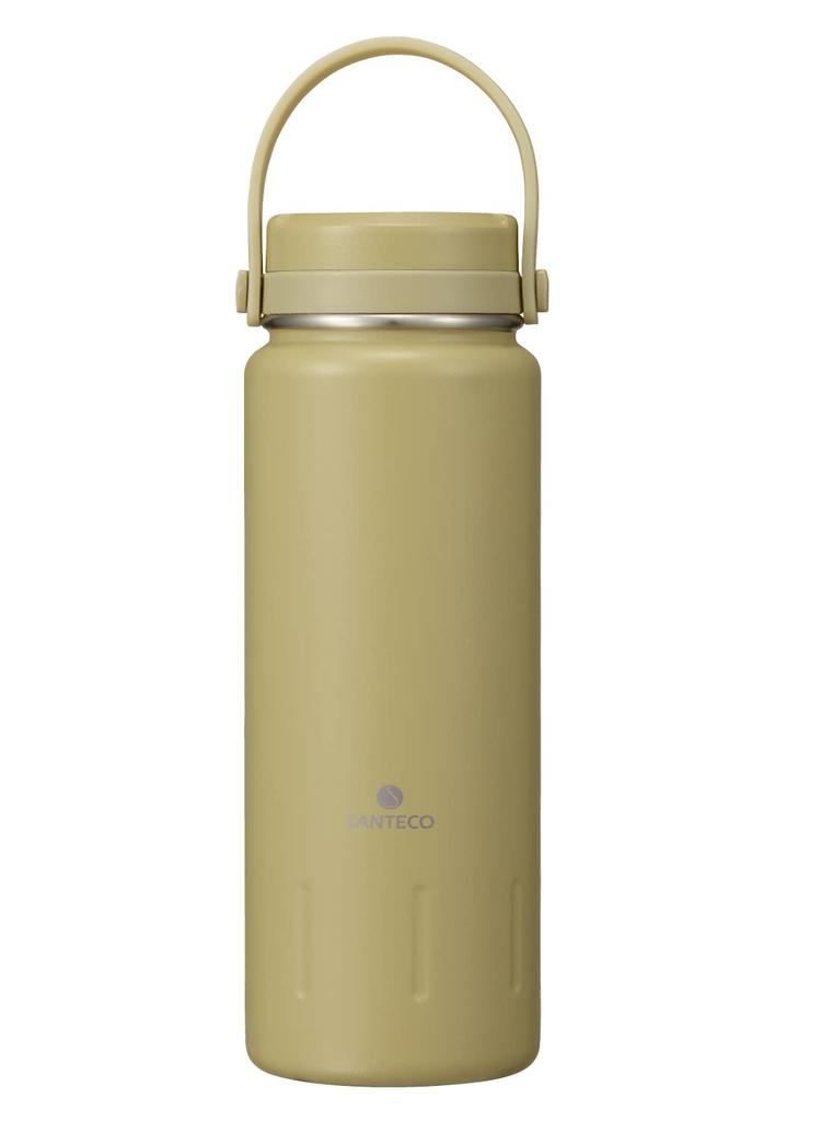 CB Japan KOYA Outdoor Bottle, SANTECO, Beige, 500ml, Direct Drinking, Vacuum Insulated Stainless Steel Bottle [with Handle]