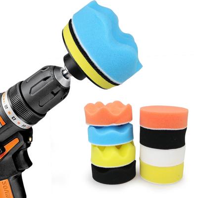 11Pcs/Set Foam Car Polishing Disc Self-Adhesive Buffing Waxing Sponge Wool Wheel Polishing Pad for Car Polisher Drill