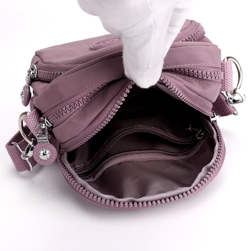 Womens Waterproof Nylon Crossbody Bag Convertible Tote Purse Lightweight Multi Pocket Shoulder Bag for Work Travel Everyday Esse