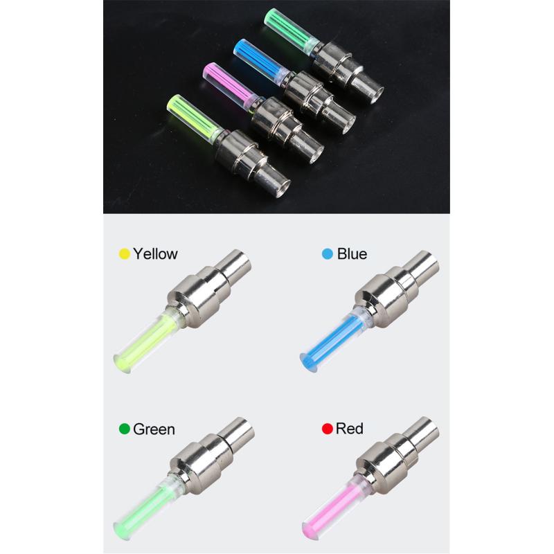 Multi Farbe Neon Fahrrad Speichen Licht MTB Rad Reifen Düse Ventil Kappen Lampe Radfahren Warnung Kopf Rücklicht Für Fahrrad motorräder