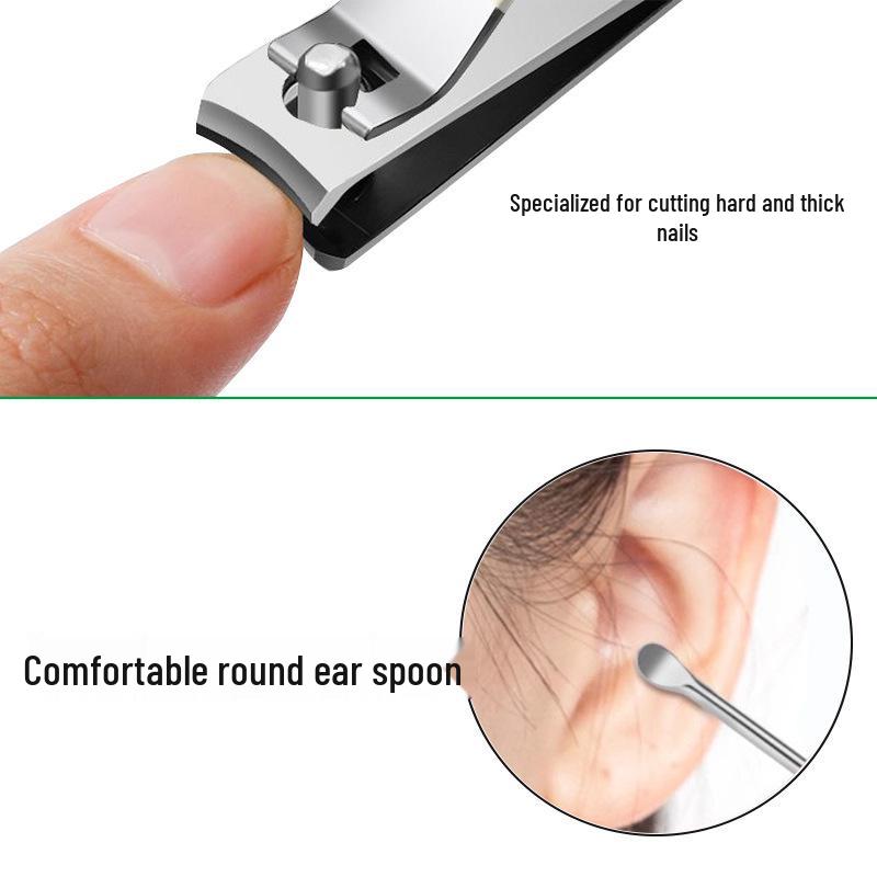 Compact Stainless Steel Nail Clipper & Manicure Set - 5 Piece