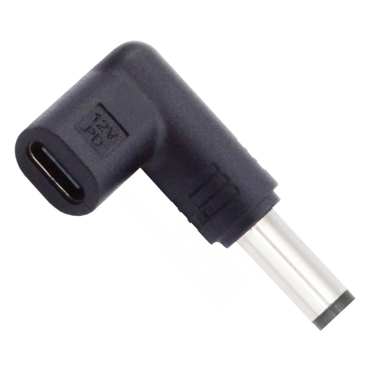 

UC-090-5521MM 90 Degree Angled USB 3.1 Type C Female to DC 12V Plug Adapter PD Emulator Trigger Converter,DC5.5*2.1mm As Shown A