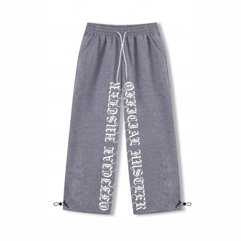 Heren Wijde Trainingsbroek Hip Hop Print Streetwear Rechte Atletische Broek Jongeren