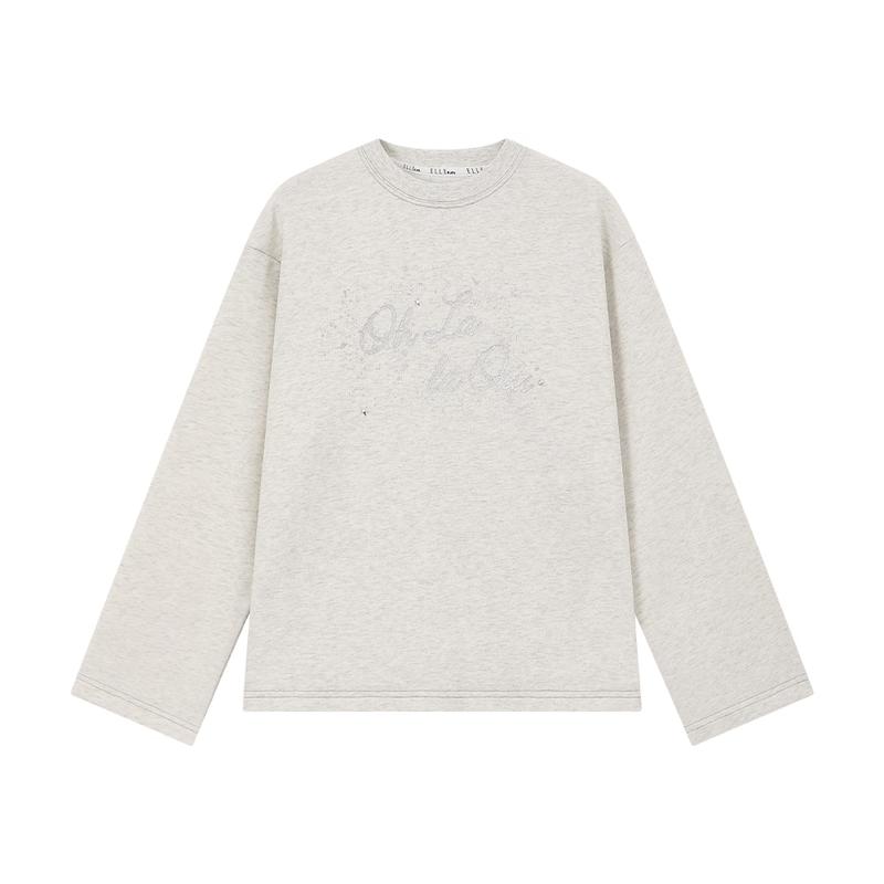 ELLE KIDS Girls  Star Hot-Drill Letter Print Long-Sleeve T-Shirt 110/120
