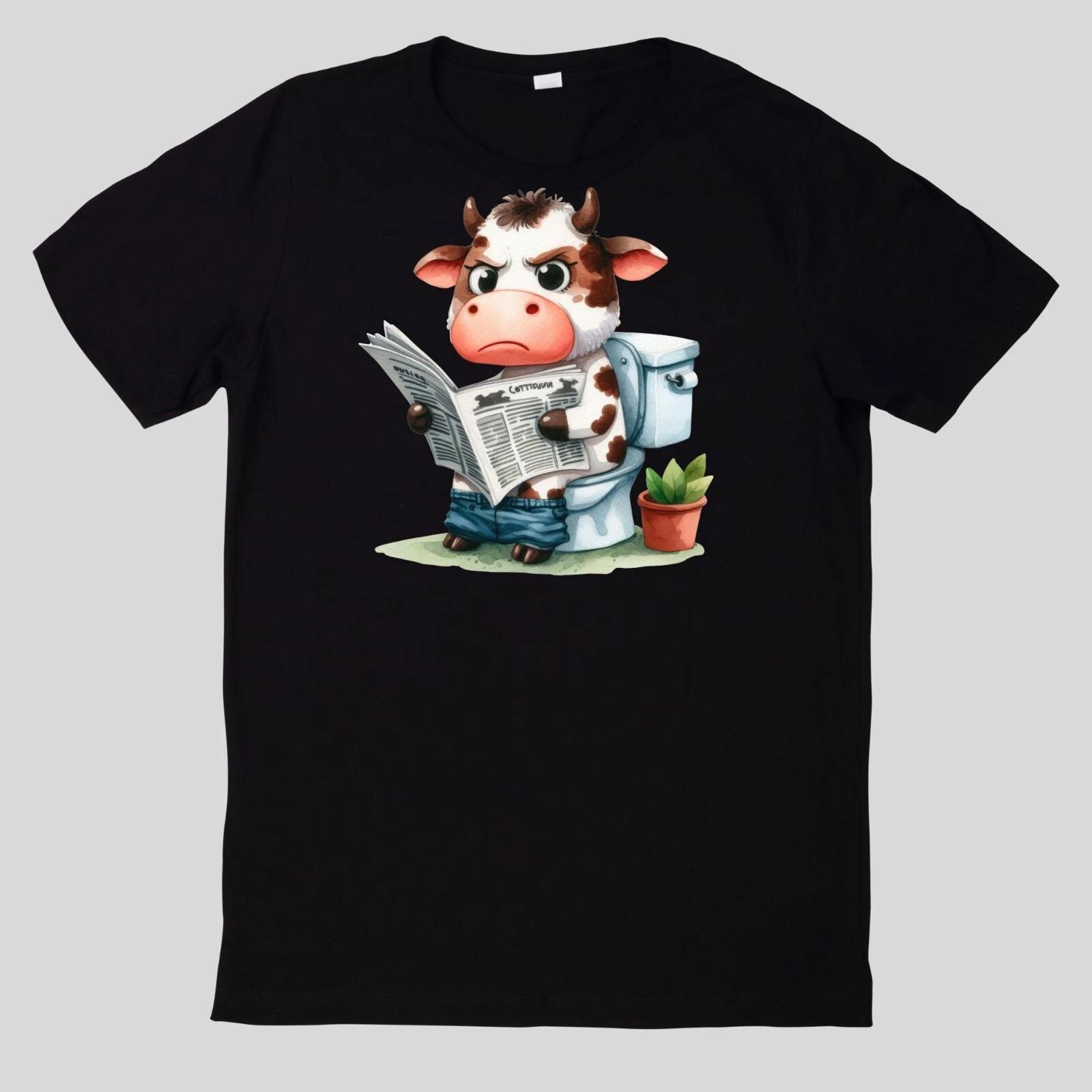 T-Shirt Lustige Tiere auf der Toilette Lustig Cartoon XS