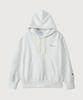 Women'S Small Script Logo Loose Fit Fleece Hoodie Oatmeal