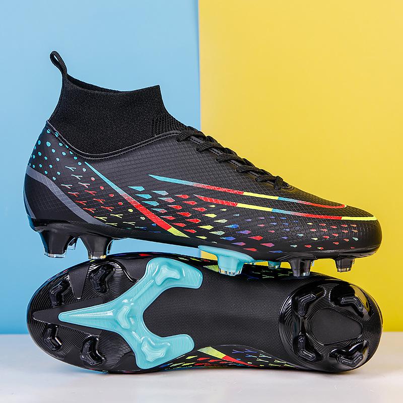 Falcon new high-top football shoes long nails football shoes TF broken nails special training shoes football men