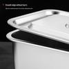 304 Stainless Steel Rectangular Food Pan with Lid