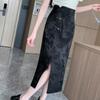 Chinese Style Skirts for Women Printed Casual Streetwear Elegant Female Spring Summer Chic Solid High Waist Simple