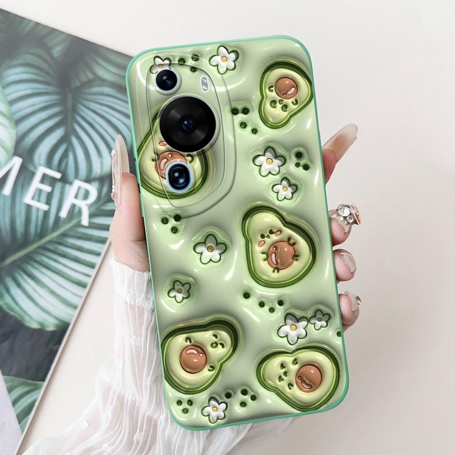 For Huawei P60 Art P60 Pro HuaweiP60 Case Cover Soft Silicone TPU Flower Butterfly Girly Fashion Painting Bumper Fundas
