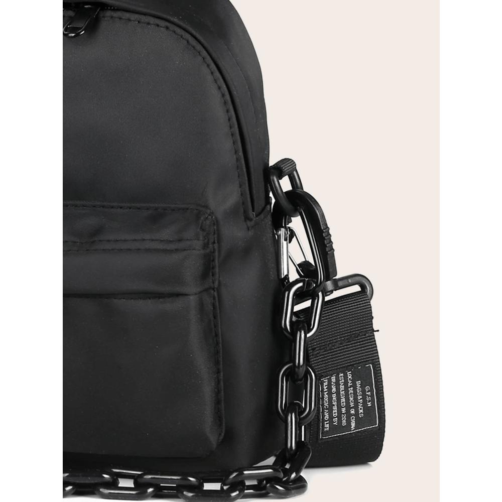 Sporty, Unisex, Lightweight, Business Casual Mini Chain Decor Satchel Bag For Teen Girls Women College Students, Rookies & White-collar Workers