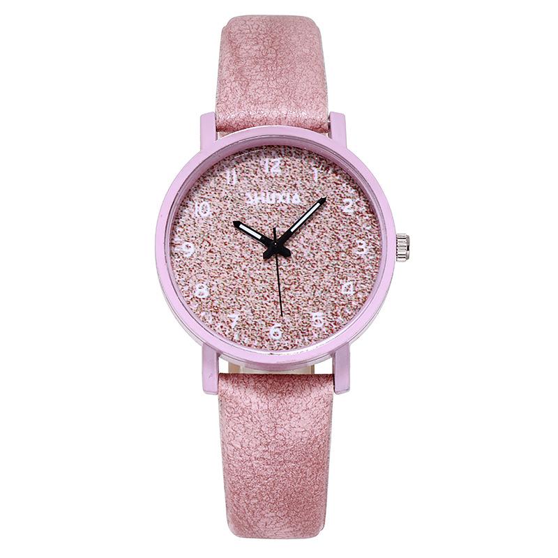 Korean Style Unisex Stone Texture Leather Belt Quartz Watch