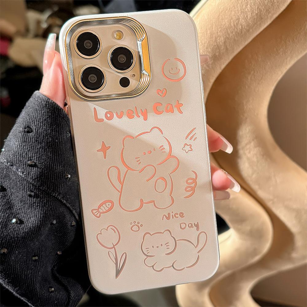 Cute Kitten Case for iPhone 13 iPhone 15 iPhone 16 Pro Max