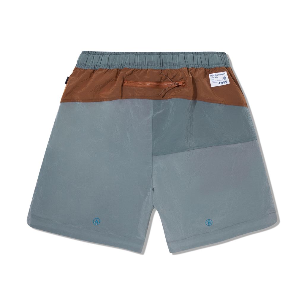 Li Ning ANB Collaboration Patchwork Mid-Rise Breathable Versatile Five-Point Sports Shorts Men Shorts Green Red White AKSV555-3