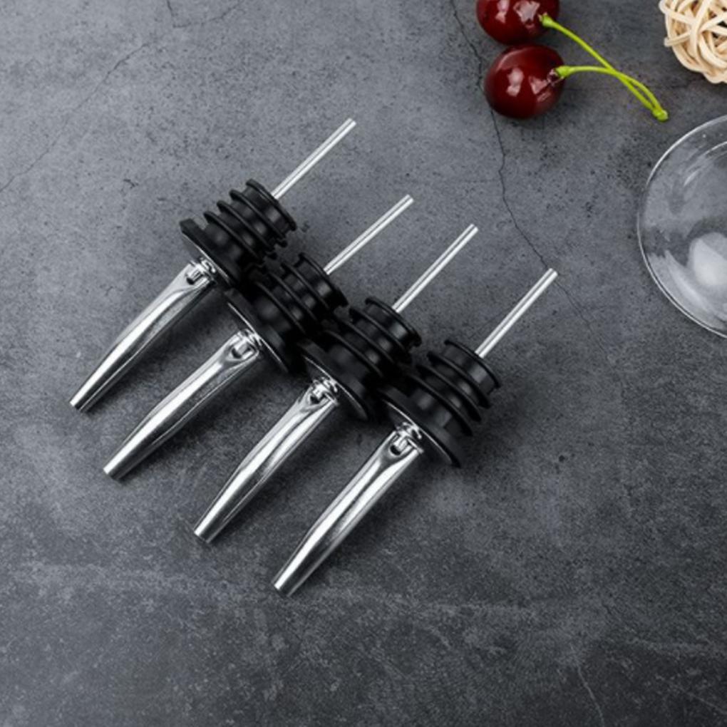 1PC/4PCS Wine Bottle Stopper Rustproof Good Sealing Lightweight Bar Wine Bottle Spout Pourer Rubber Plug for Clubs Cafes