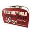 Les Trésors De Lily [L1953] - Set of 2 Wooden Suitcases 'Love Sweet Love' Red Beige