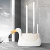 White Swan 3-in-1 Toilet Brush Wall Hanging Household No Dead Ends Toilet Brush Set Toilet Brush Cleaning Bathroom Accessories