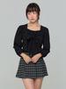 ADOREBELLE Ribbon Tie Blouse - Black