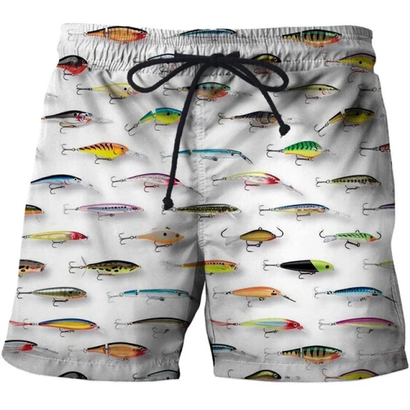 Carp Fish Graphic Beach Shorts Men 3D swimming board shorts beach running shorts Summer Surfing Beach Casual Loose Pants