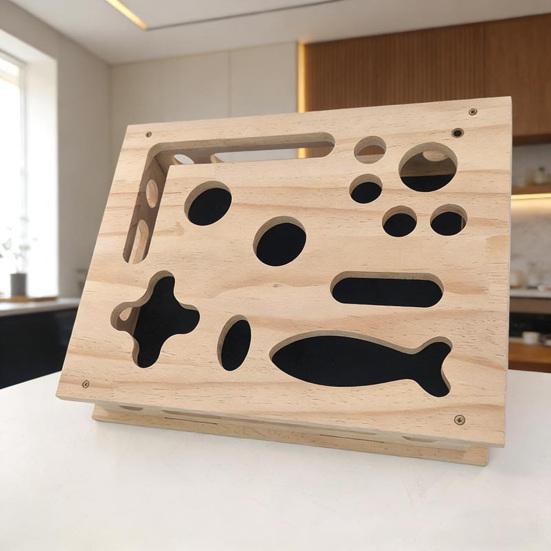 Cat Scratch Enrichment Box 3-in-1 Cat Scratch Puzzle Toy Cat Nail File Toy Protects Furniture for Indoor Cats Mental Stimulation