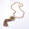 European, American Bohemian Personality Trend Alloy Flower Fringed Chain Beaded Pendant Necklace Retro Light Luxury
