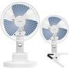 YAMAZEN Tischventilator Clip-Ventilator 2WEGE Kleiner Ventilator Verstellbare Richtung 360° Wind 2 Geschwindigkeiten Wandmontagefähig YDS-CEJ18A Blau