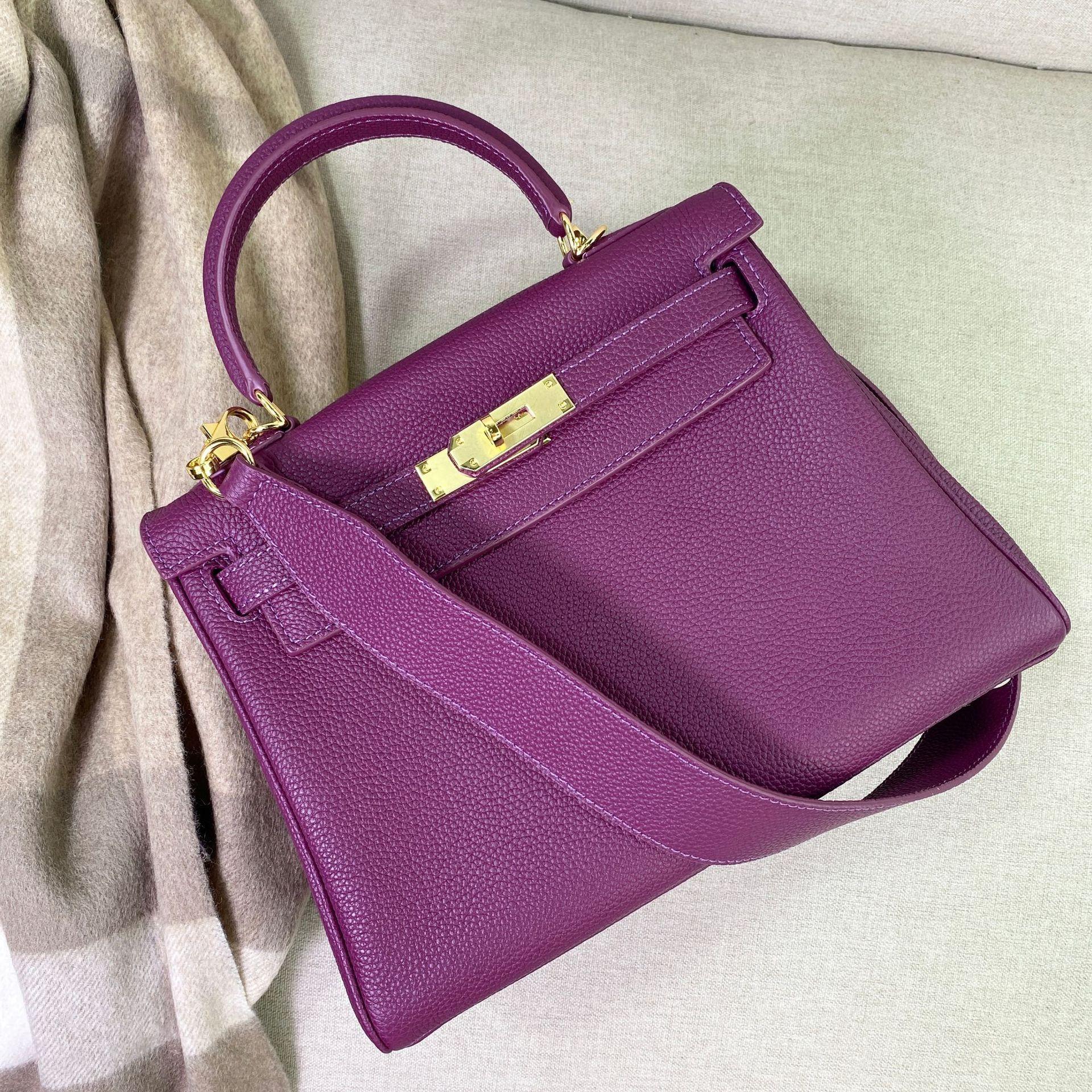 

Новая модная женская сумка через плечо из высококачественной кожи тогл верхнего слоя с широким плечевым ремнем, носимая на плече, кроссбоди, ручная 25x10x20cm