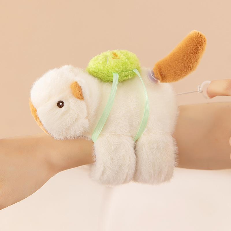 Schwanzwedelnde Kapibara Schnappring Puppe Kinder Klatschring Armband Puppe Mädchen Herz Kapibara Plüschtier