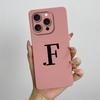 For iPhone 14 Pro Max Case iPhone 14 Plus Phone Case iPhone 14 Pro Cover Cute Couple Initial Letters Square Skin Matte Cover