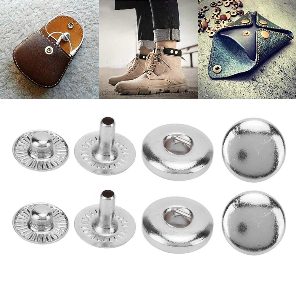 200set Rounded Sewing Leather Snaps 8mm Size Metal Snap Fasteners  Leather Craft DIY