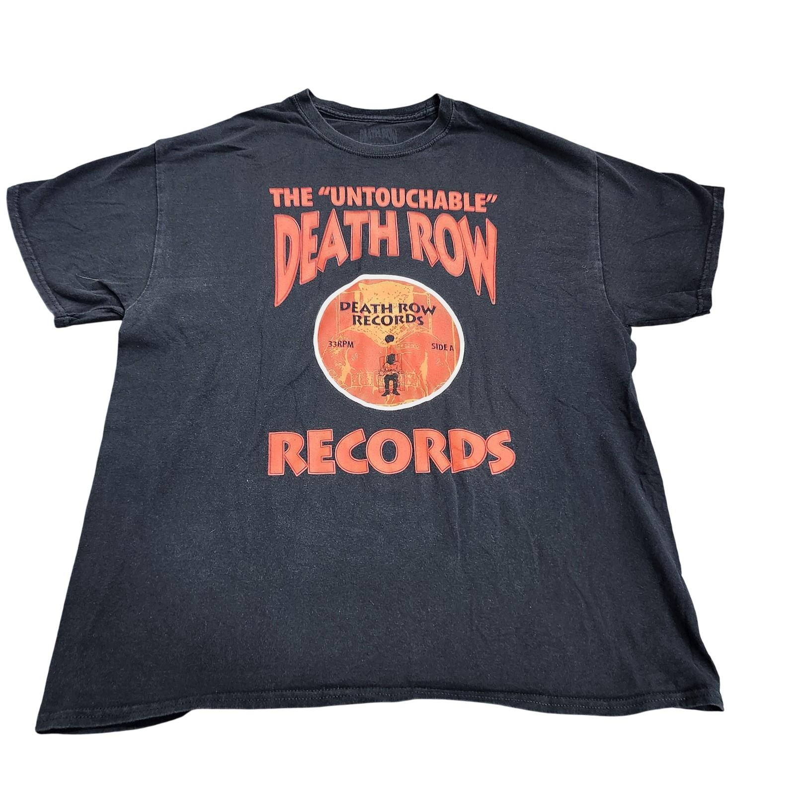 Death Row Records Shirt Mens XL Black The Untouchable Graphic Tee Rap Music Unisex T-Shirt M