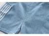Boys' Vertical Stripe Bear Pocket Short Sleeve Set - Casual Two-Piece Summer Outfit