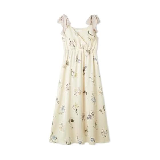 SNIDEL Shoulder Ribbon Print Long Dress SHFO262019 Women s