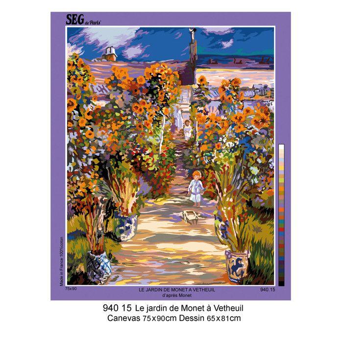 Canevas SEG Le Jardin de Monet 75 x 90 cm