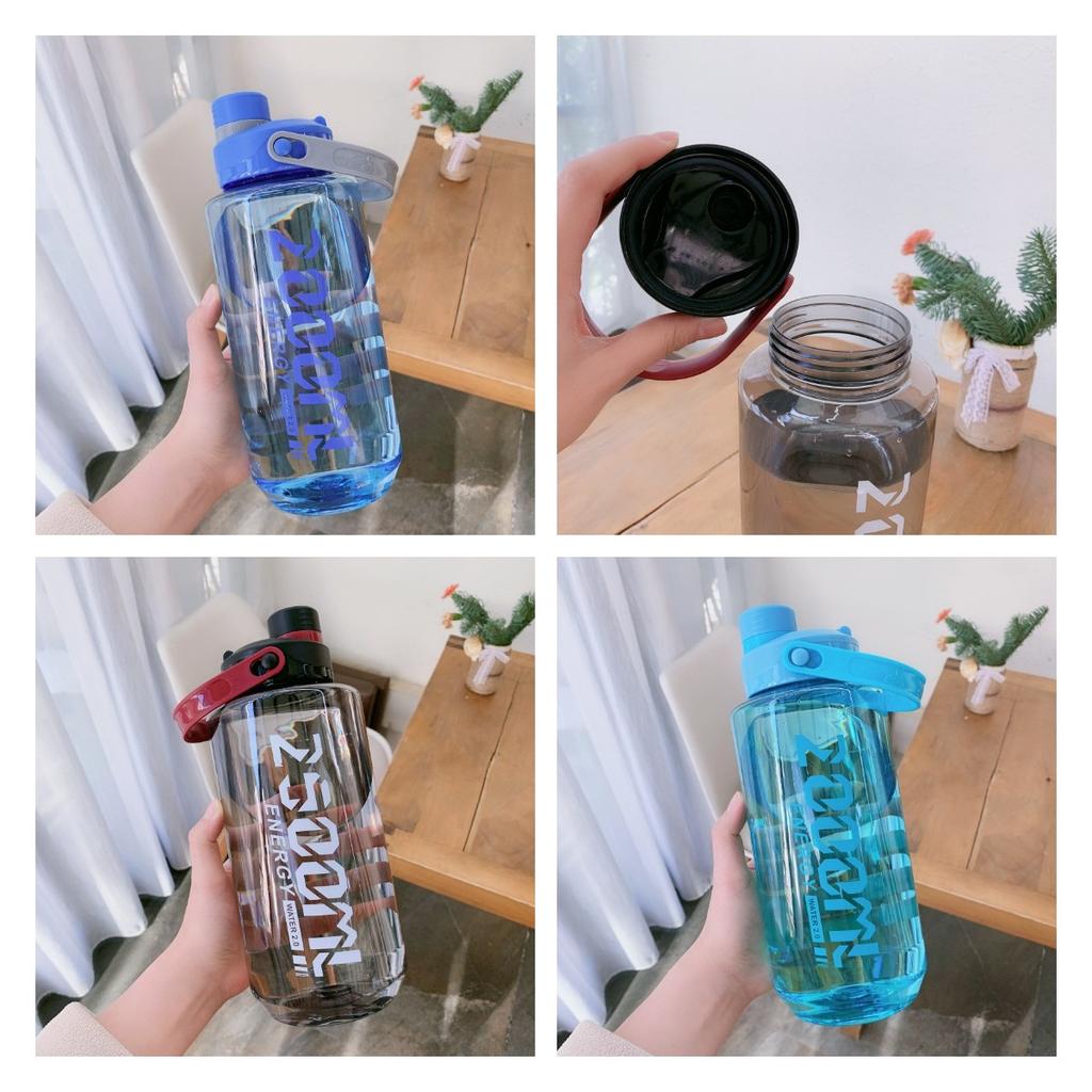Capacity Plastic Large Cup Water Bottle With Handle Outdoor Indoor Adults Sports