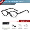 CLLOIO Classics Small Frames Anti Blue Ray Myopia Glasses Women Retro Oval Reading Glasses Anti-reflection Prescription Eyewear